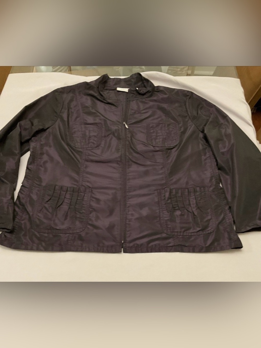 Chicos Women’s Lightweight Black Zip-Front Jacket